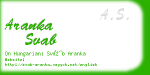 aranka svab business card